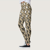 Leggings Branco e preto, e placas douradas sobre ? (Gauche)