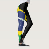 Leggings Brésil Carte Brésilien Drapeau blanc Lettres sur n (Droite)