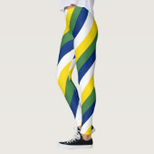 Leggings Brésil Couleurs du drapeau national diagonales tri (Gauche)