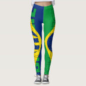 Leggings Brésil Drapeau couleurs Patriotique (Devant)