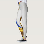 Leggings Brésil drapeau texture soie (Gauche)