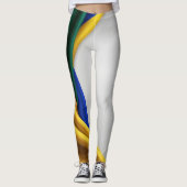 Leggings Brésil drapeau texture soie (Devant)