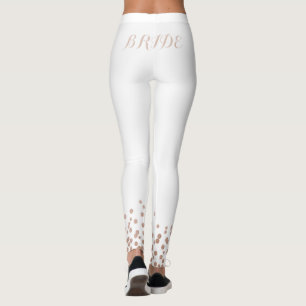 Leggings Bride Rose Parties scintillant or blanc