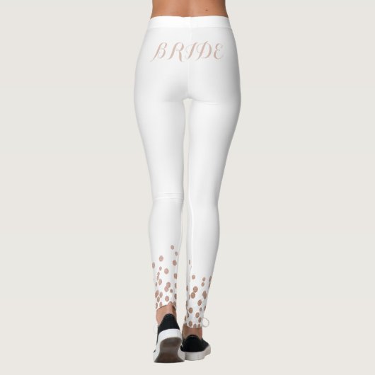 Leggings Bride Rose Parties scintillant or blanc (Dos)