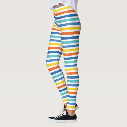 Leggings Bright Beach Striped Motif (Gauche)