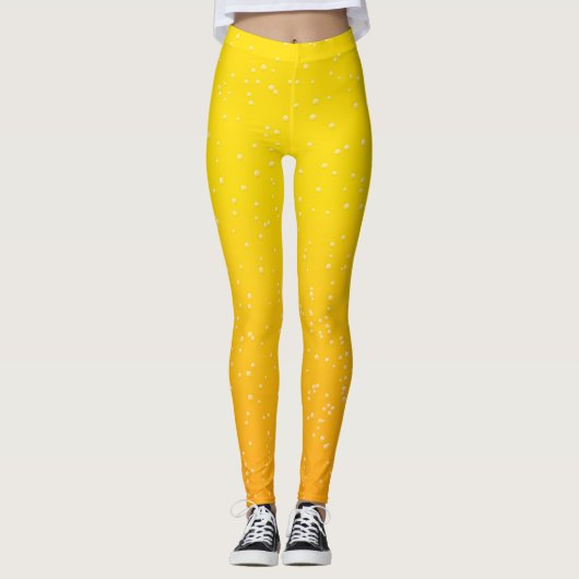Leggings Bright Golden Beer Bubles (Devant)