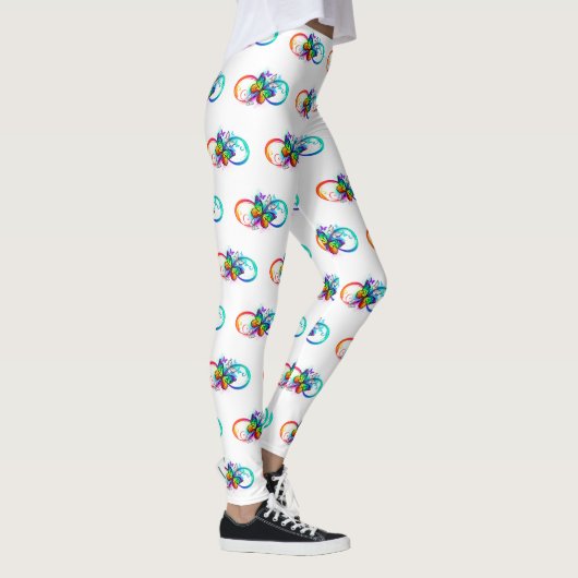 Leggings Bright infinity with rainbow butterfly (Droite)