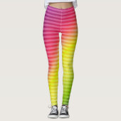 Leggings Bright neon fluorescent dégradé arc-en-ciel ombre  (Devant)