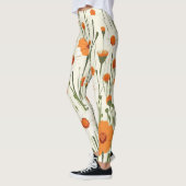 Leggings Bright Orange Floral (Gauche)