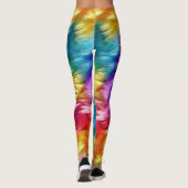 Leggings Bright Rainbow fausse texture de fourrure monstre (Dos)