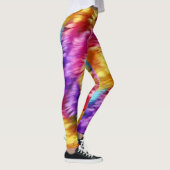 Leggings Bright Rainbow fausse texture de fourrure monstre (Droite)