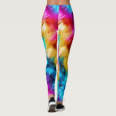 Leggings Bright Rainbow fausse texture de fourrure monstre (Dos)