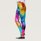 Leggings Bright Rainbow fausse texture de fourrure monstre (Gauche)