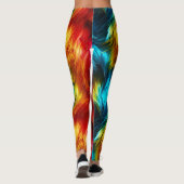 Leggings Bright Rainbow fausse texture de fourrure monstre (Dos)