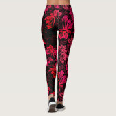 Leggings Bright Red Butflies (Dos)