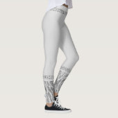 Leggings Brillant exotique Poster de animal blanc Zebra Sil (Droite)