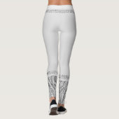Leggings Brillant exotique Poster de animal blanc Zebra Sil (Dos)