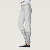 Leggings Brillant exotique Poster de animal blanc Zebra Sil (Gauche)