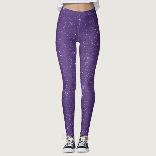 Leggings Brillant pourpre (Devant)