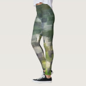 Leggings Brique Abstraite Été Vert (Gauche)