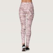 Leggings Brique rose rétro : Saturée Abstraite (Dos)