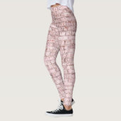 Leggings Brique rose rétro : Saturée Abstraite (Gauche)