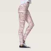 Leggings Brique rose rétro : Saturée Abstraite (Droite)
