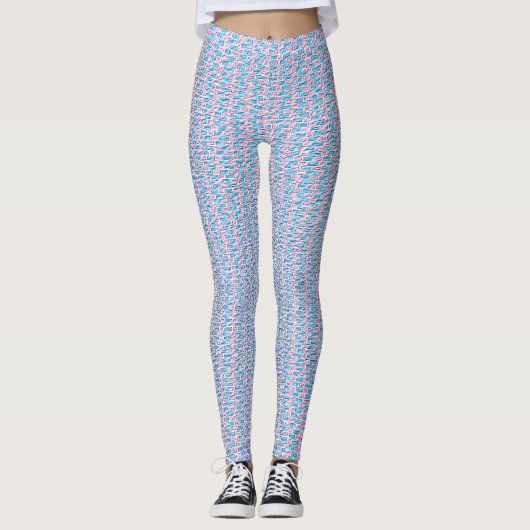 Leggings briques bleues (Devant)