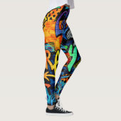 Leggings Briques de graffitis : Abstrait urbain (Droite)