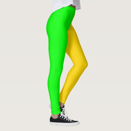 Leggings Brite vert et jaune-or gras (Droite)