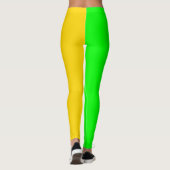 Leggings Brite vert et jaune-or gras (Dos)