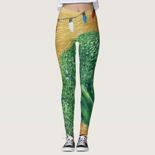 Leggings Brocoli de fête (Devant)