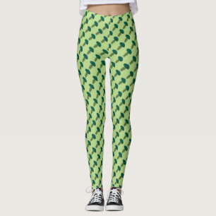 Leggings Brocoli fléchissant le légume heureux de vert de