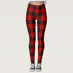 Leggings Brodie tartan rouge noir plaid