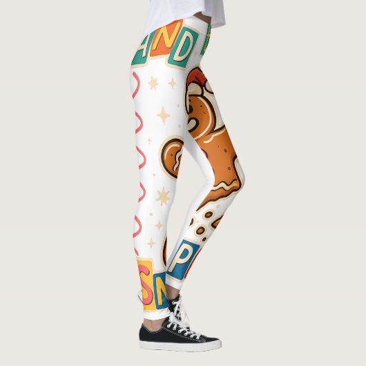 Leggings Broken Gingerbread Cookie – Funny Holiday Meltdown (Droite)