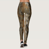 Leggings Bronze et marbre de cuivre Abstrait (Dos)