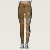 Leggings Bronze et marbre de cuivre Abstrait (Devant)