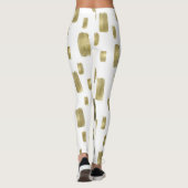 Leggings Brosse à peinture moderne or cuivre Bronze étincel (Dos)