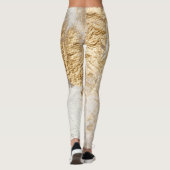 Leggings Brosse d'or blanc à texture peinte. (Dos)