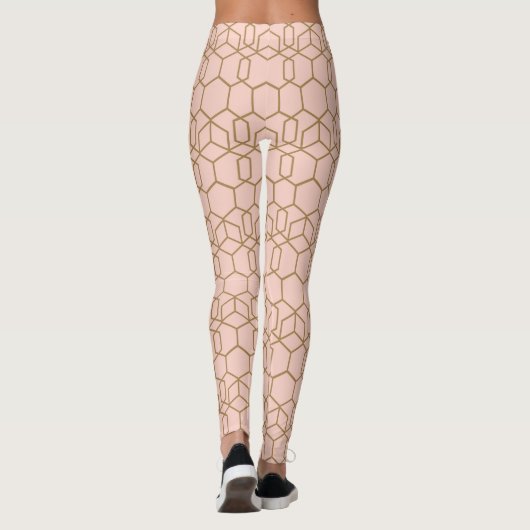 Leggings Brosse et or Boho moderne Boho Glam géométrique (Dos)