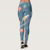 Leggings Brosses colorées motif fleurs modernes (Dos)