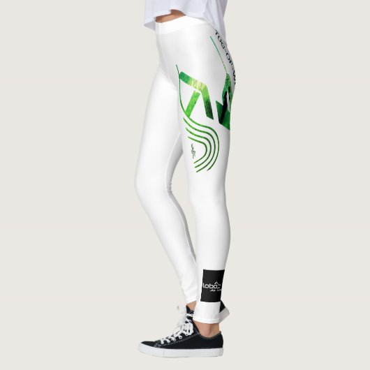 Leggings Brouillard vert blanc sur pattes d'eau (Gauche)