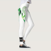 Leggings Brouillard vert blanc sur pattes d'eau (Droite)