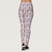 Leggings brown and white floral pattern (Dos)