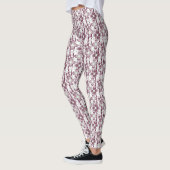 Leggings brown and white floral pattern (Gauche)