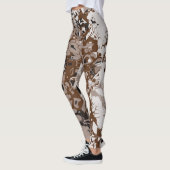 Leggings Brown blanc et noir abstrait (Gauche)
