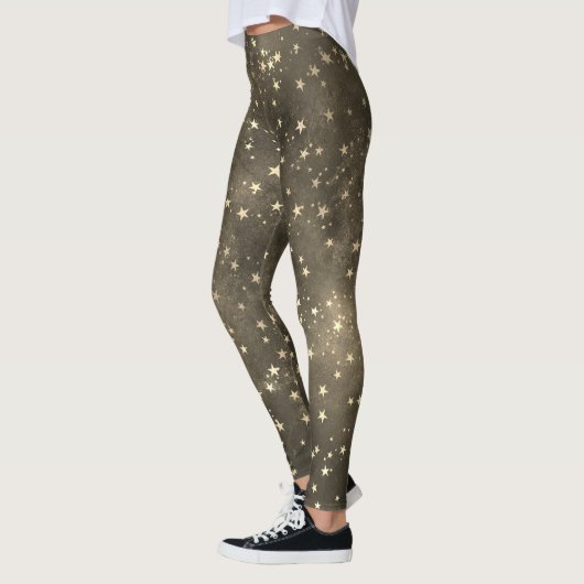 Leggings Brown ciel étoile étoile or étoile motif (Gauche)