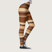 Leggings Brown et blancs - élégant, confortable (Droite)