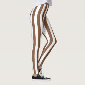 Leggings Brown et blancs verticaux (Droite)