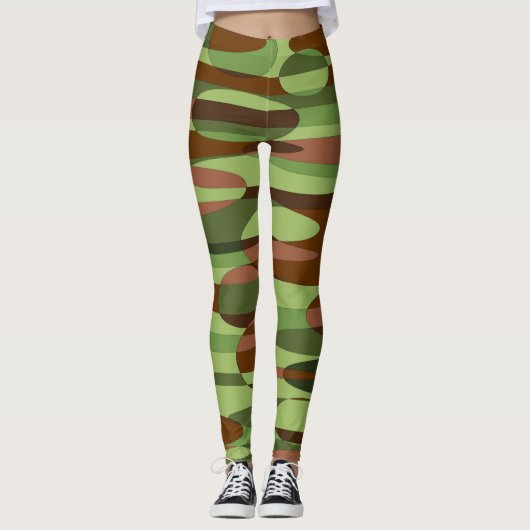 Leggings Brown et verts militaires (Devant)